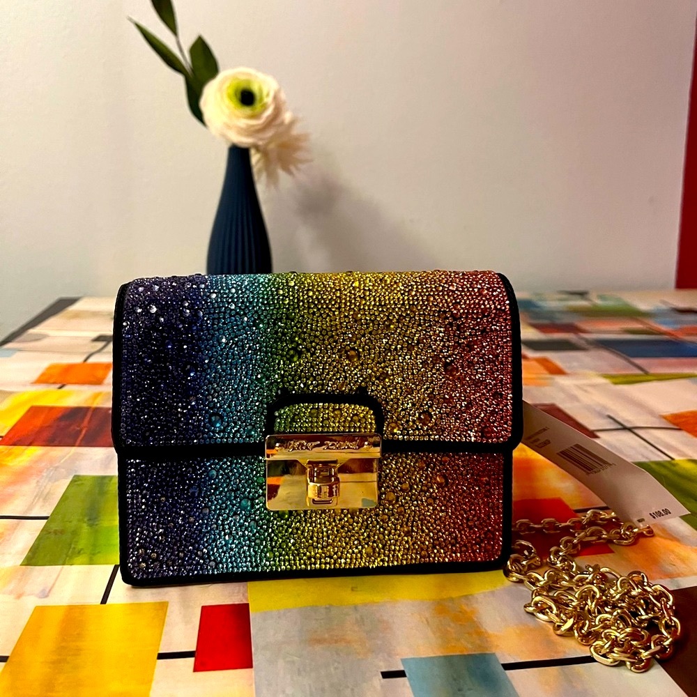 🌈 BETSEY JOHNSON-IN A DREAMWORLD CROSSBODY RAINBOW SPARKLER- NWT!!🌈 Last One!!! - Picture 3 of 11